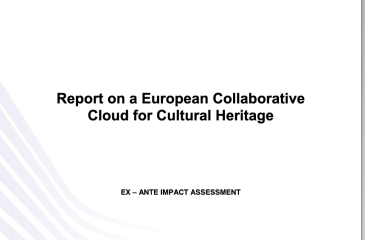 Kansikuva: Report on a European collaborative cloud for cultural heritage.